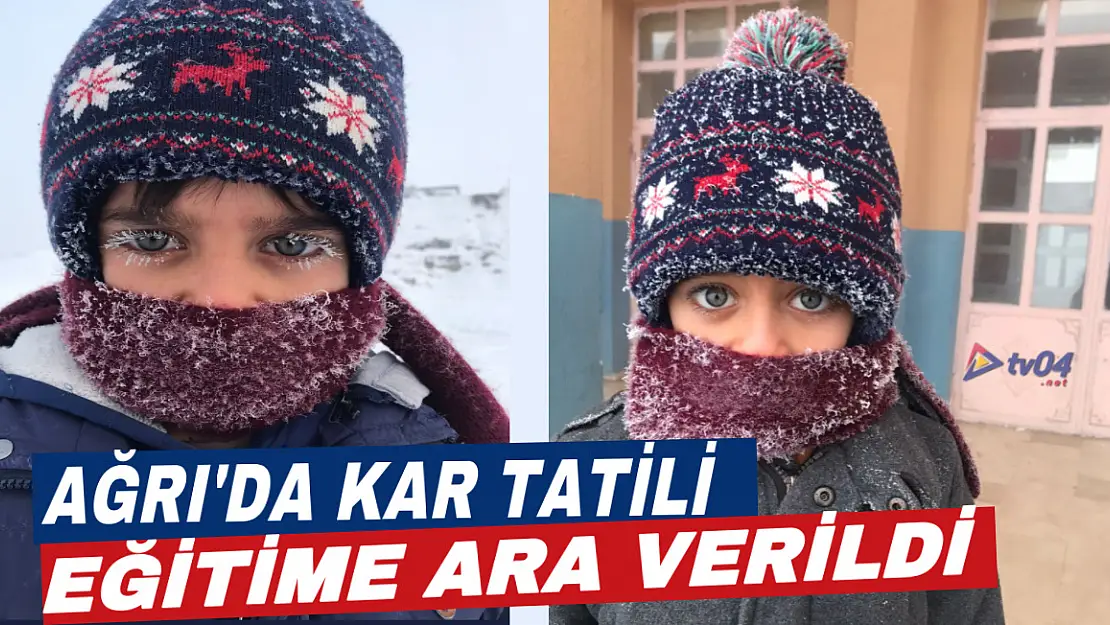 Ağrı'da etkili olan kar yağışı sonrasında yarın okullar tatil edildi