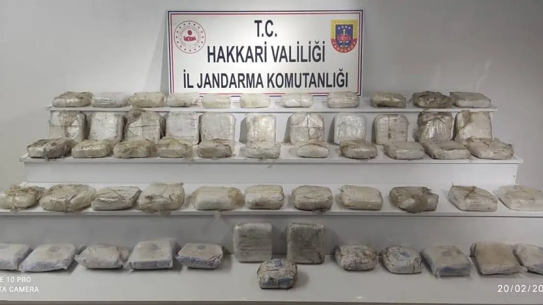 Hakkari'de 70 kilo 600 gram eroin ele geçirildi
