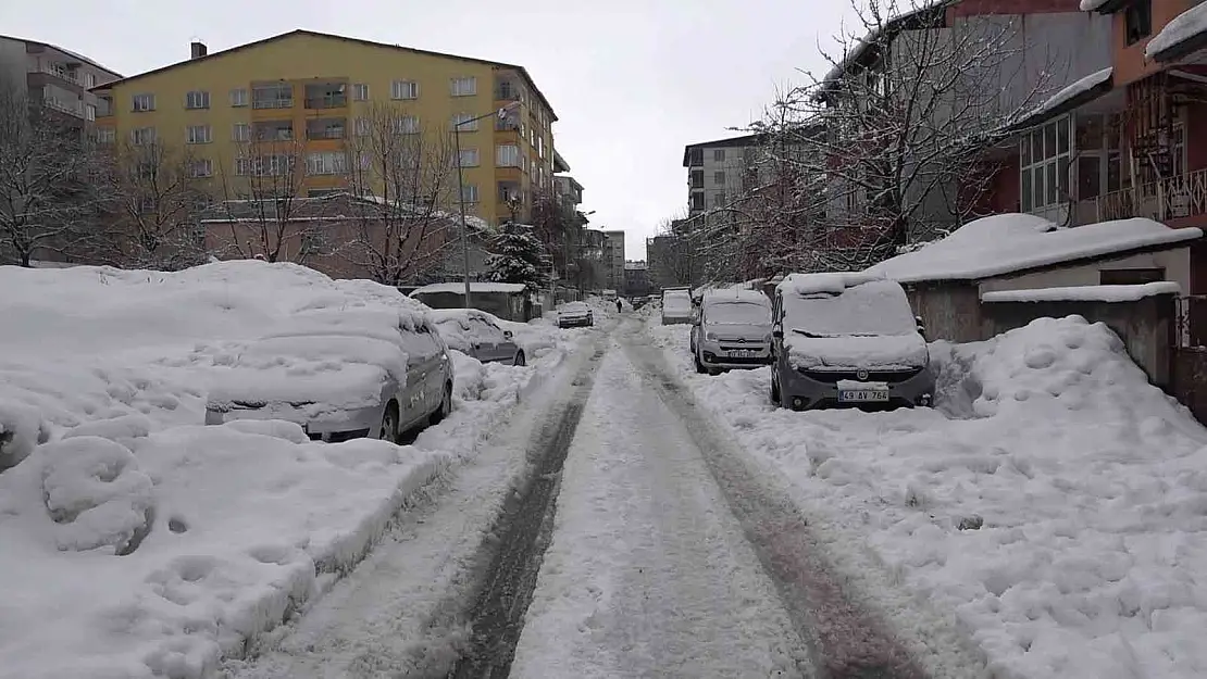 Tatvan'da araçlar kara gömüldü
