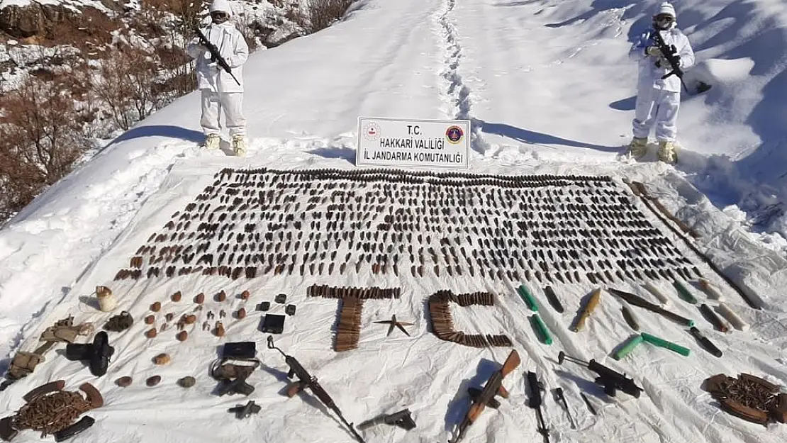 Hakkari'de çok sayıda mühimmat ele geçirildi
