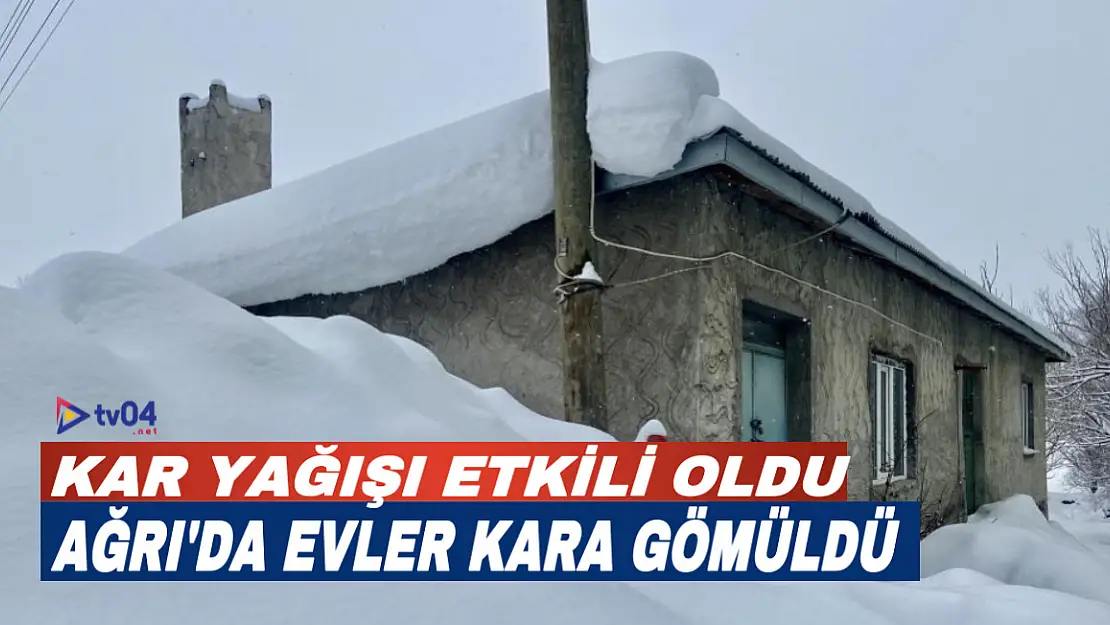 Kar yağışı etkili oldu! Evler kar altında kaldı