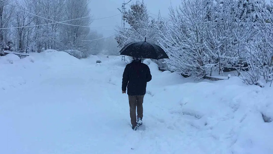 Karlıova'da kar yağışı etkisini sürdürüyor
