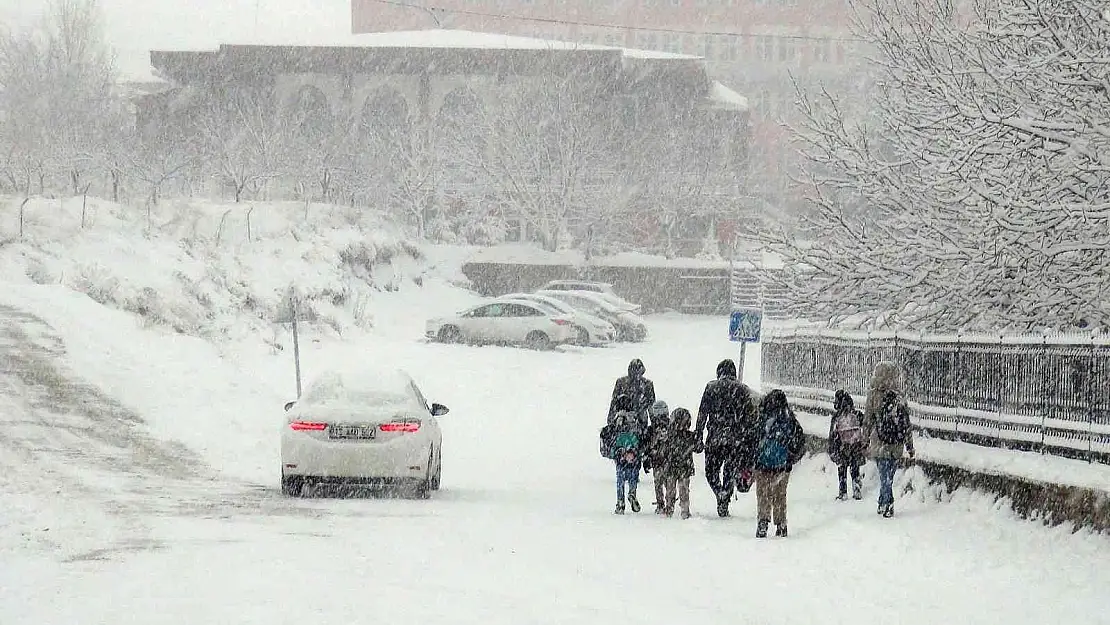 Ahlat'ta yoğun kar yağışı
