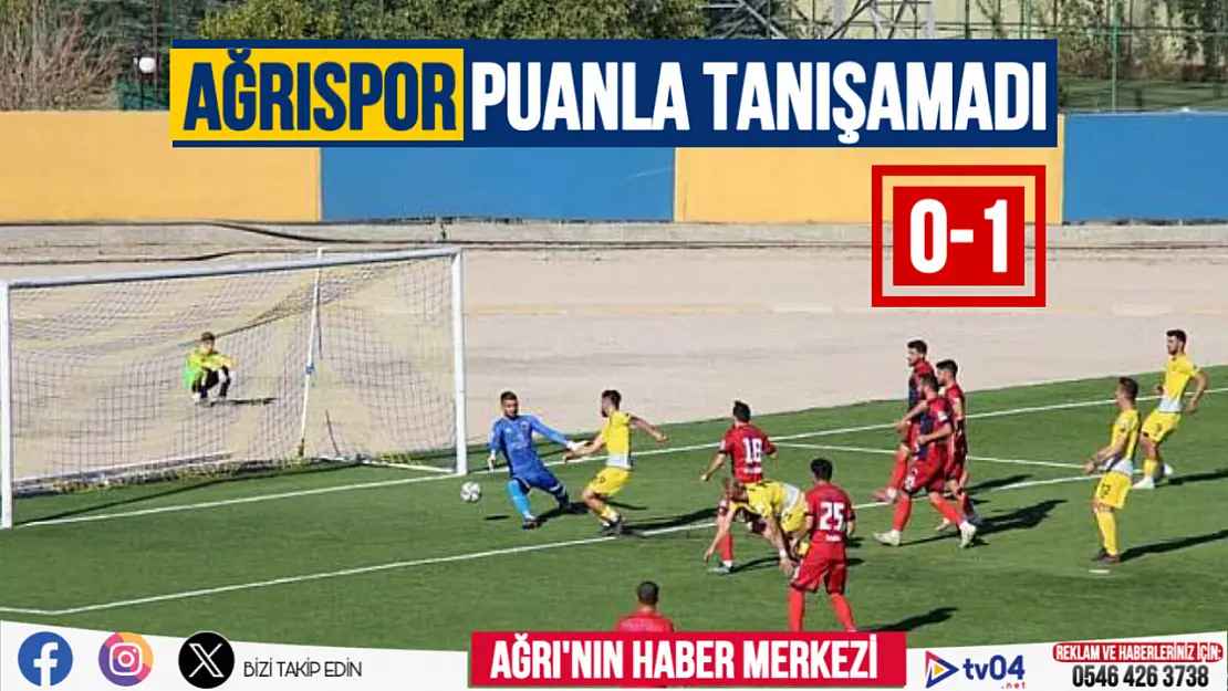 Ağrı 1970 spor ligin ikinci haftasında puanla tanışamadı