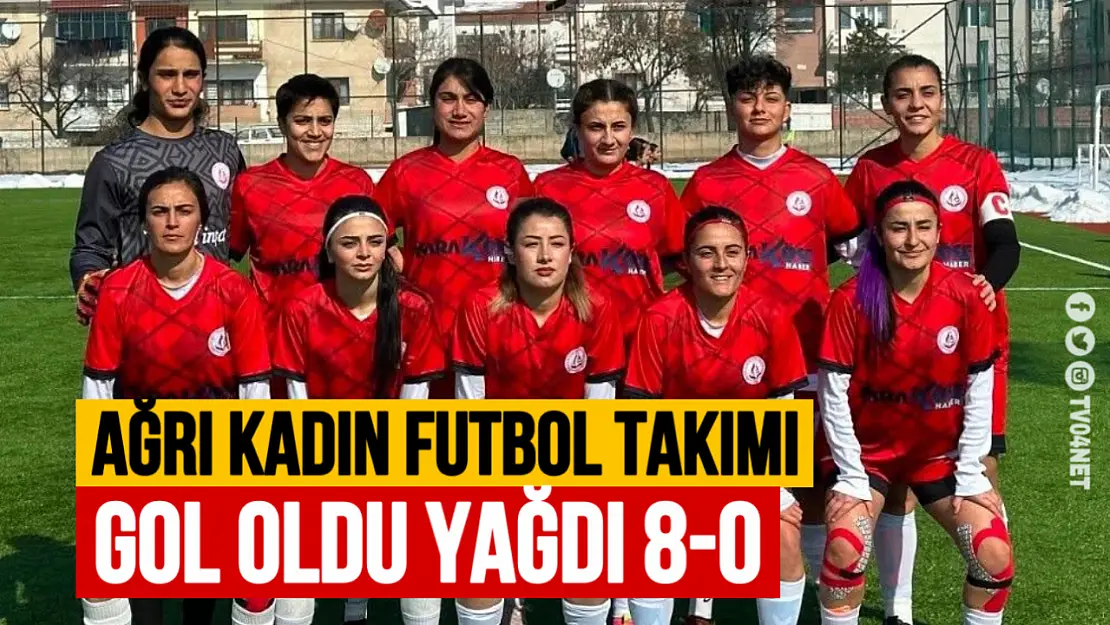 Ağrı ASP Kadın Futbol Takımı, Erzincan'ı 8-0 Mağlup Etti