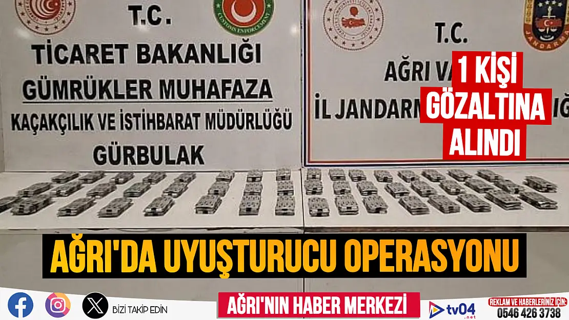 Ağrı'da 2 bin 900 adet sentetik uyuşturucu ele geçirildi: 1 gözaltı