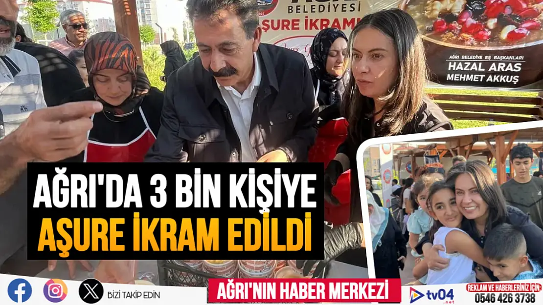 Ağrı'da 3 bin kişiye aşure ikram edildi