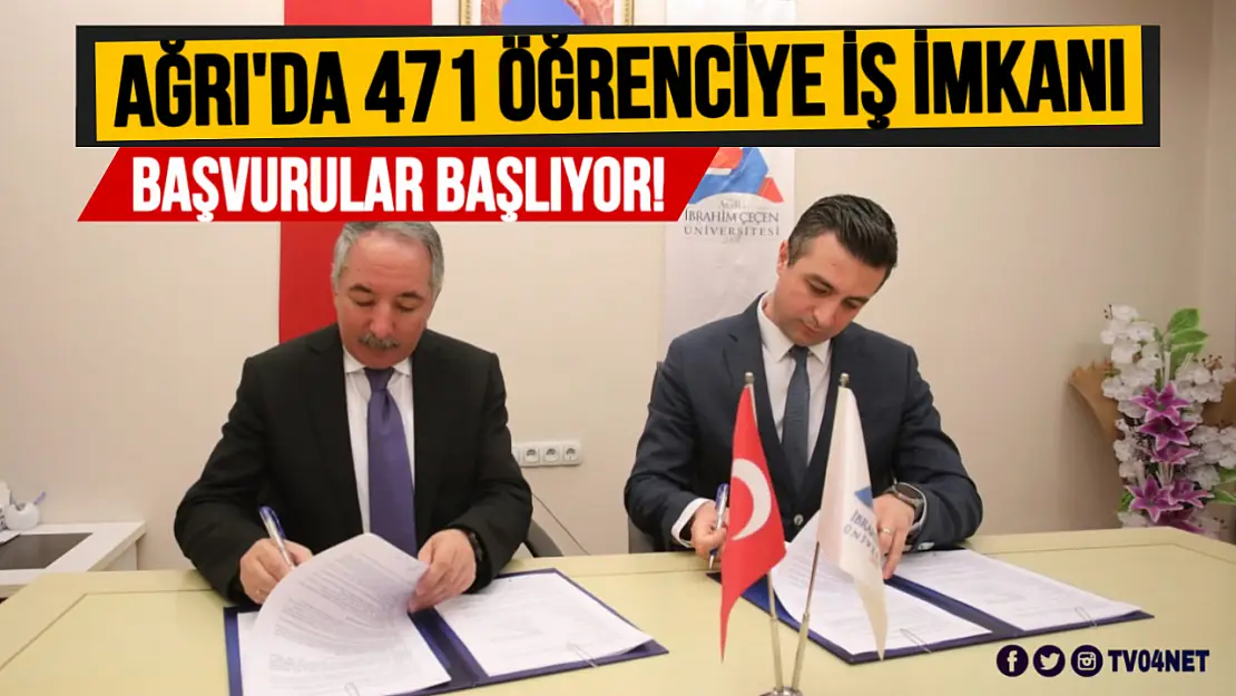 Ağrı'da 471 Öğrenciye İş İmkanı!