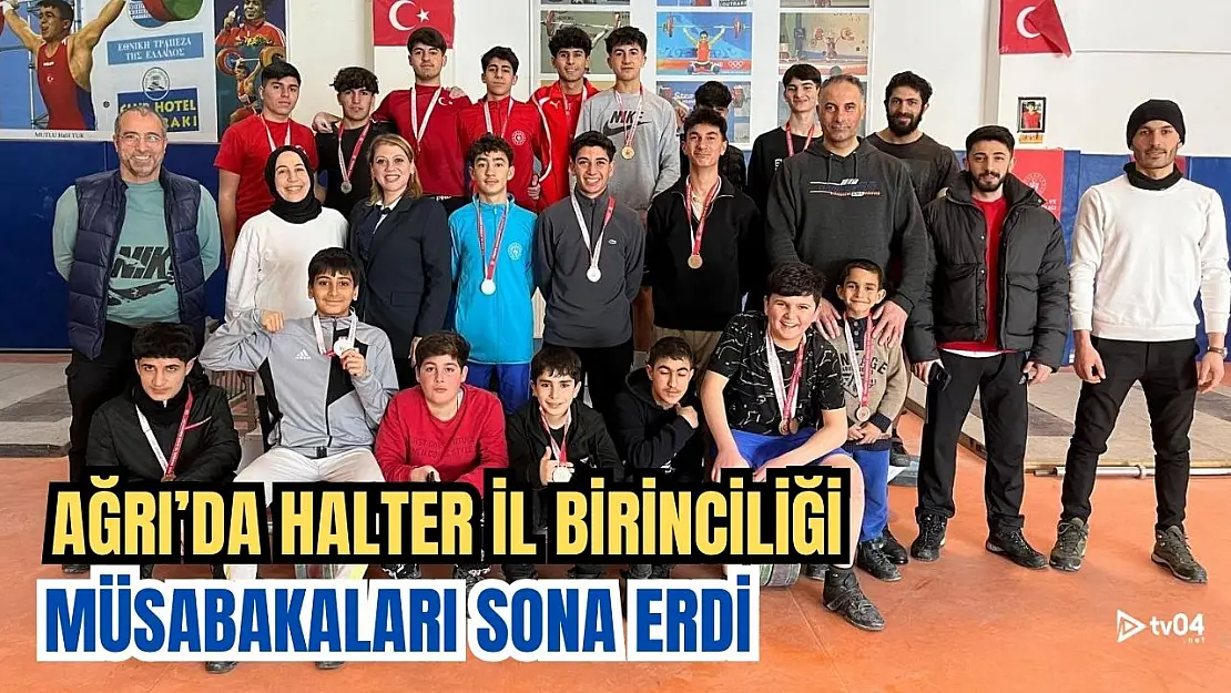 Ağrı'da Halter İl Birinciliği Müsabakaları Sona Erdi