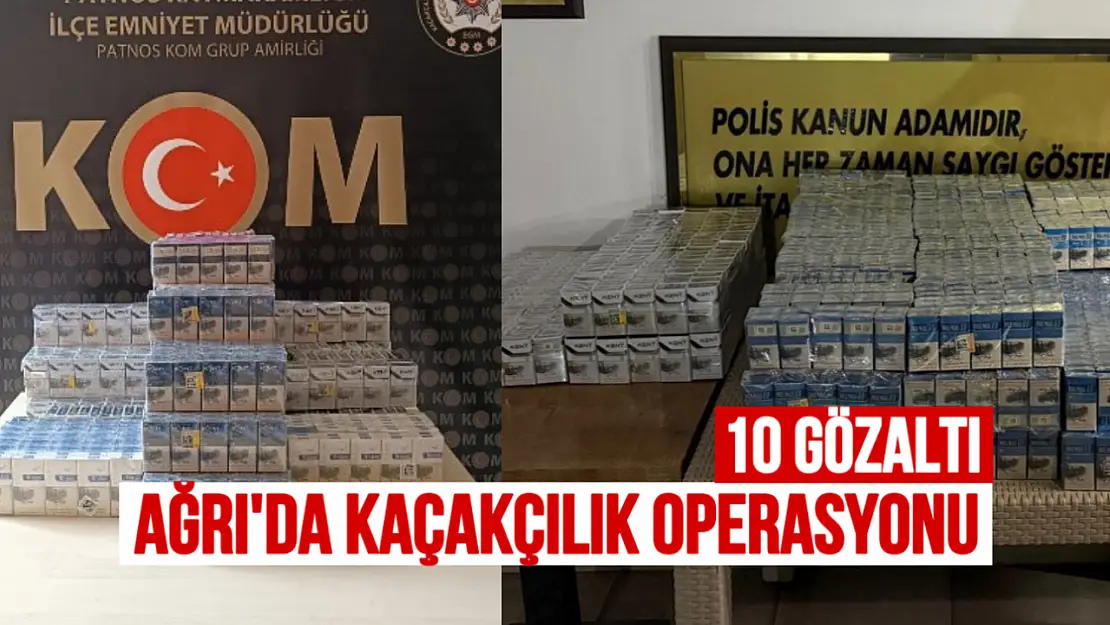 Ağrı'da Kaçakçılık Operasyonu: Çok Sayıda Kaçak Malzeme Ele Geçirildi