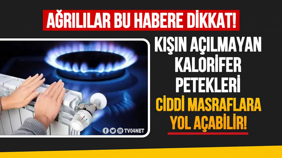 Ağrı'da Kışın Açılmayan Doğalgaz Petekleri Büyük Masraflar Doğurabilir!