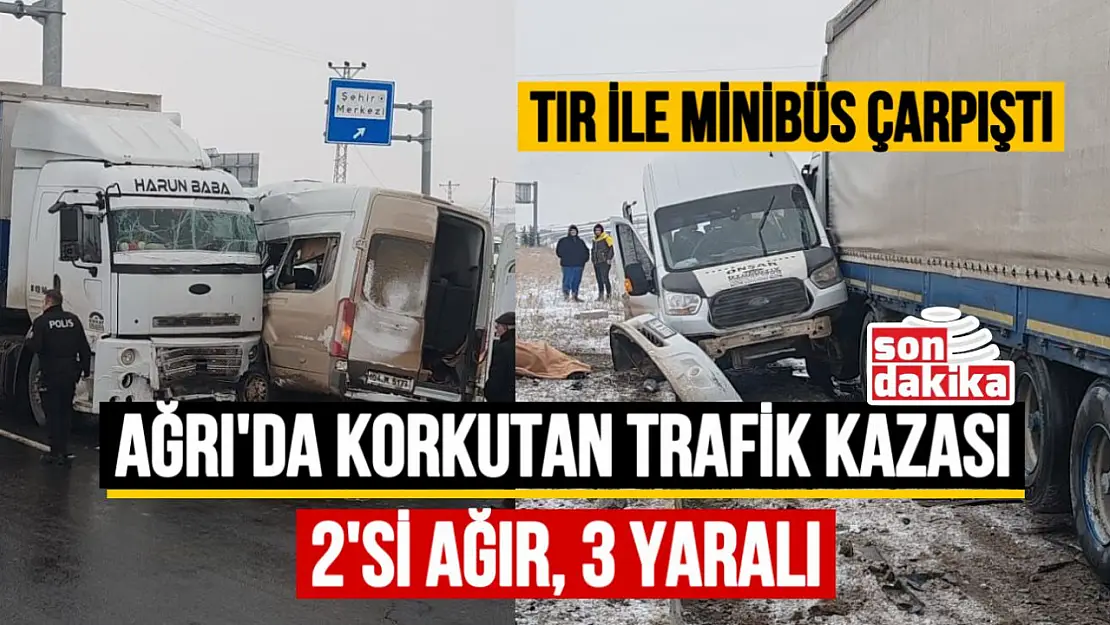 Ağrı'da Korkutan Trafik Kazası: 2'si Ağır, 3 Yaralı