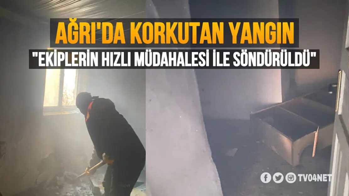 Ağrı'da Müstakil Evde Çıkan Yangın Korkuttu!