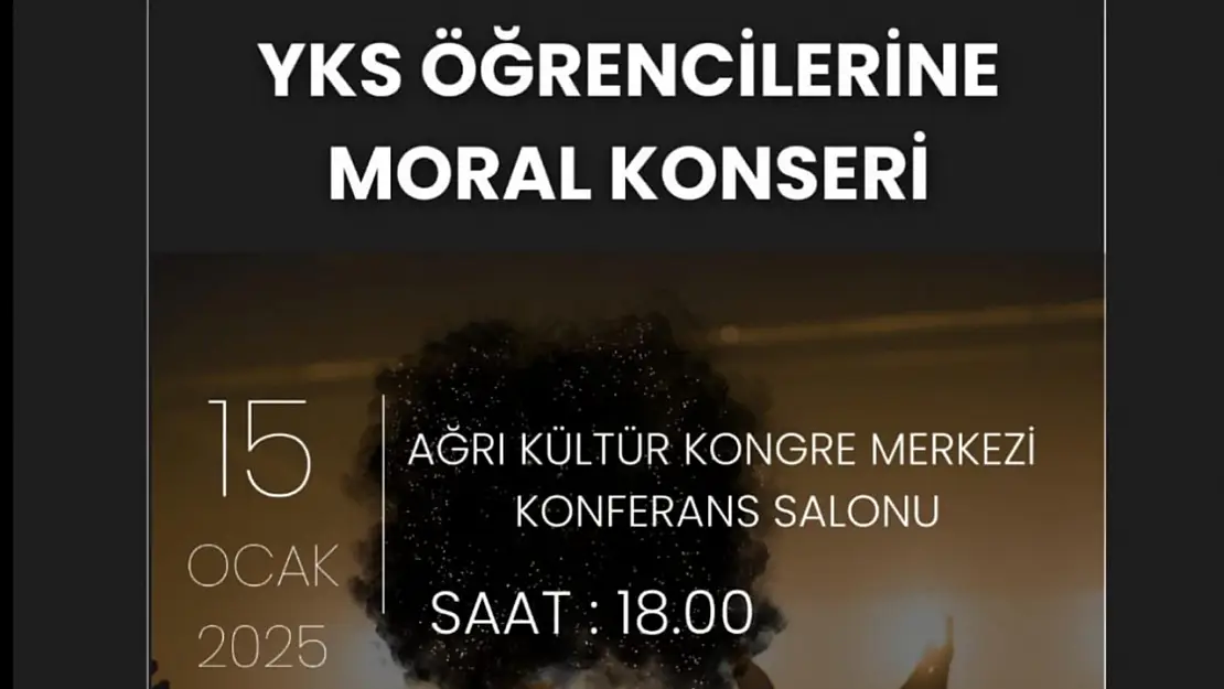 Ağrı'da YKS Öğrencilerine Moral Konseri Düzenleniyor