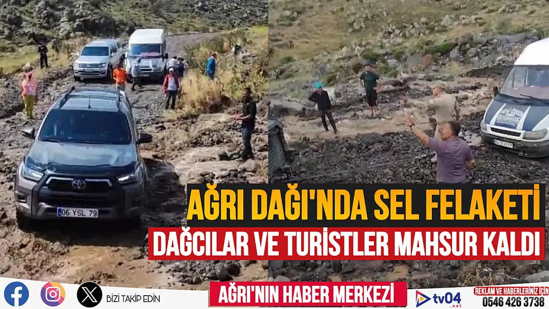 Ağrı Dağı'nda sel etkili oldu! Önüne geleni götürdü