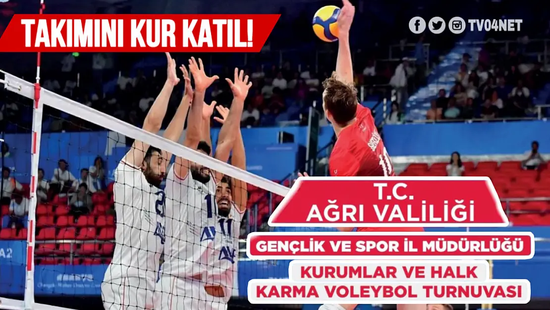 Ağrı'da Filede Büyük Heyecan: Voleybol Turnuvasına Geri Sayım!