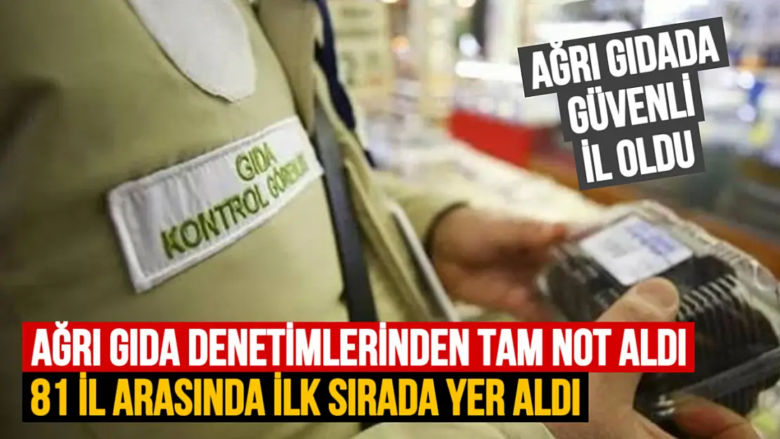 Ağrı, Gıda Güvenliği Denetimlerinde Tam Not Aldı!