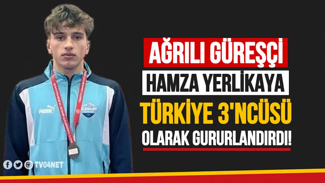 Ağrı Güreş Sporunda Gururlandı! Ağrılı Hamza Türkiye 3'ncüsü Oldu!