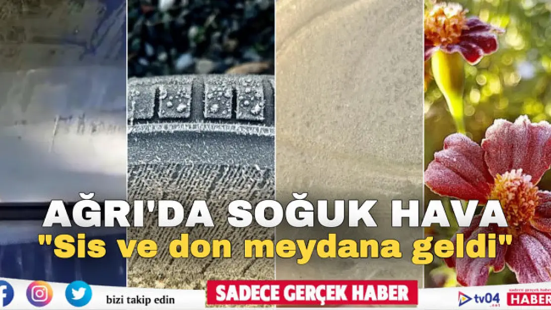 Ağrı sabah saatlerinde dondu, her yer buz tuttu