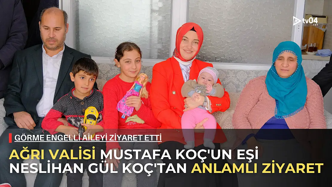 Ağrı Valisi Mustafa Koç'un eşi Neslihan Gül Koç Görme Engelli Çifti Ziyaret Etti