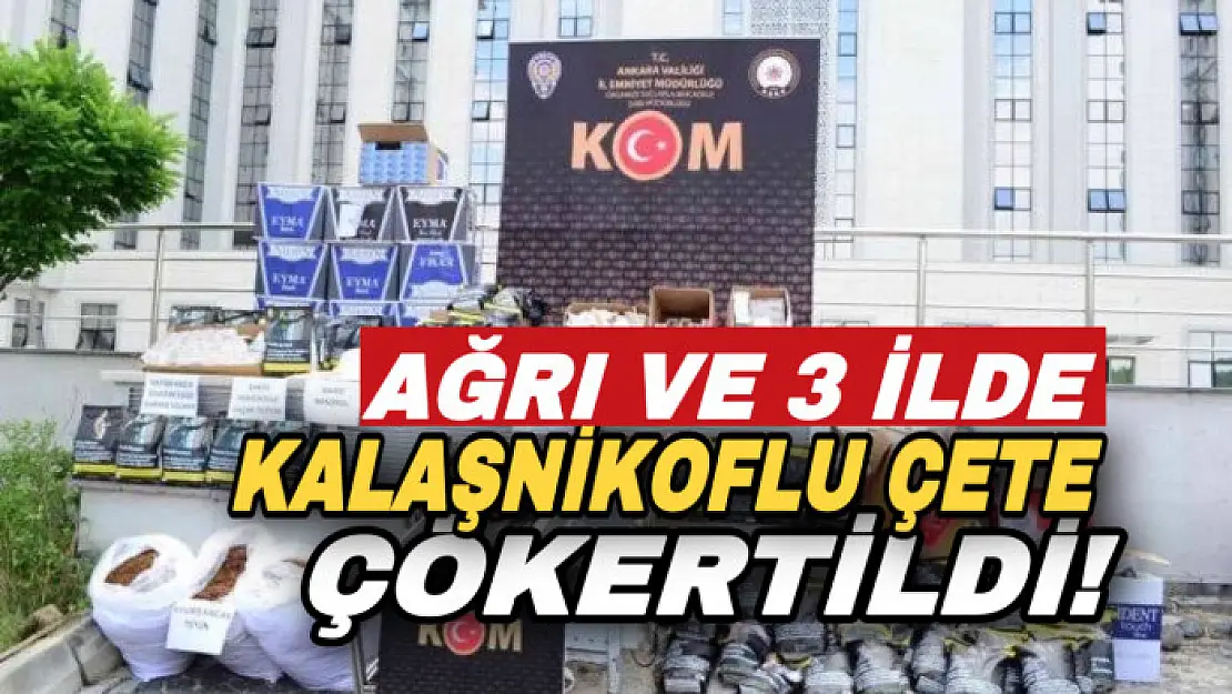 Ağrı ve 3 ilde kalaşnikoflu çete çökertildi