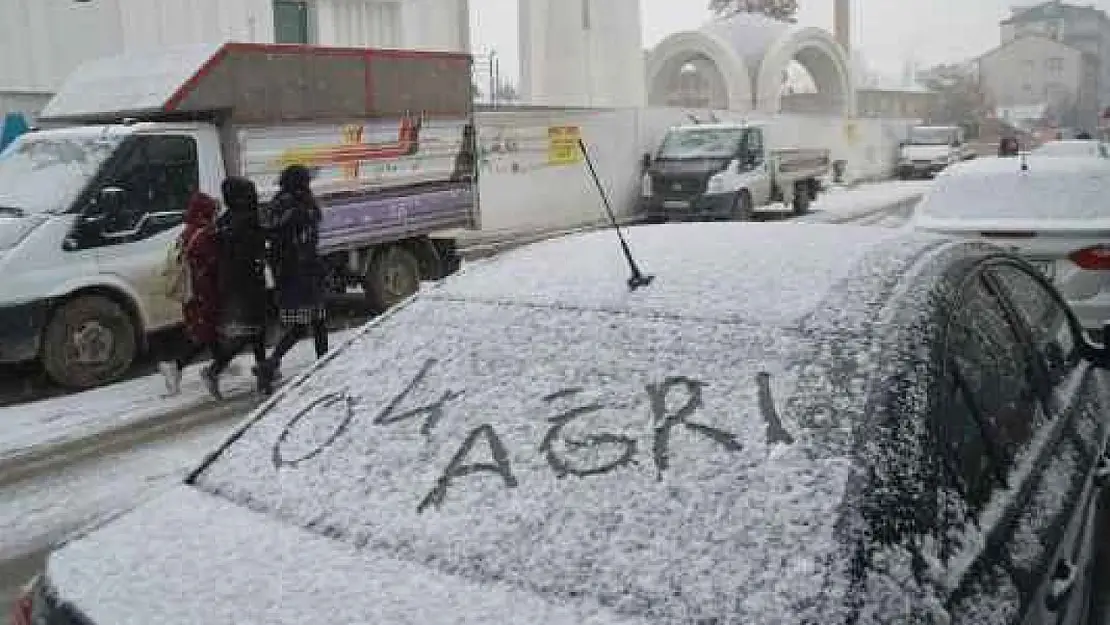 Ağrı'ya Mevsimin İlk Karı Yağdı