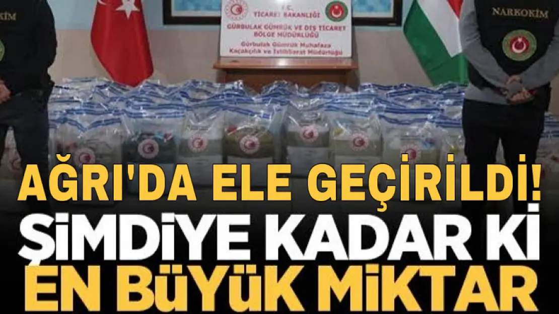 Ağrı'da 1 ton 18 kg uyuşturucu ele geçirildi