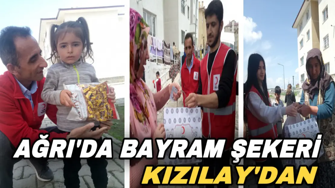 Ağrı'da bayram şekeri Kızılay'dan