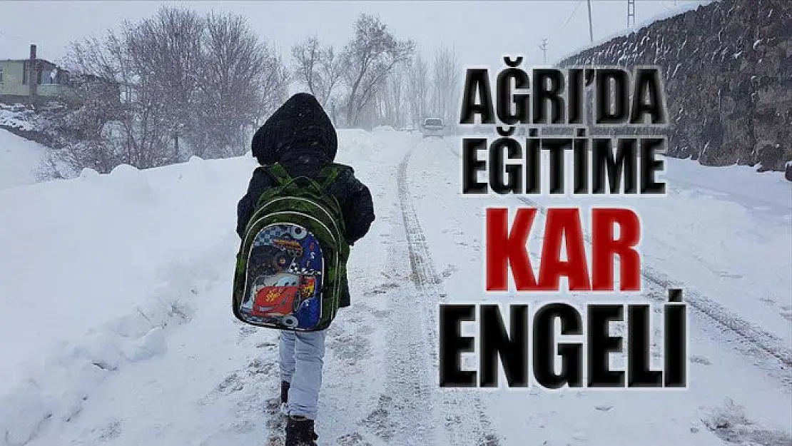 Ağrı'da eğitime kar engeli