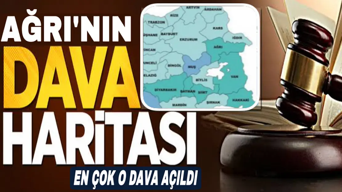 Ağrı'da en çok hangi dava açıldı? İşte dava haritası