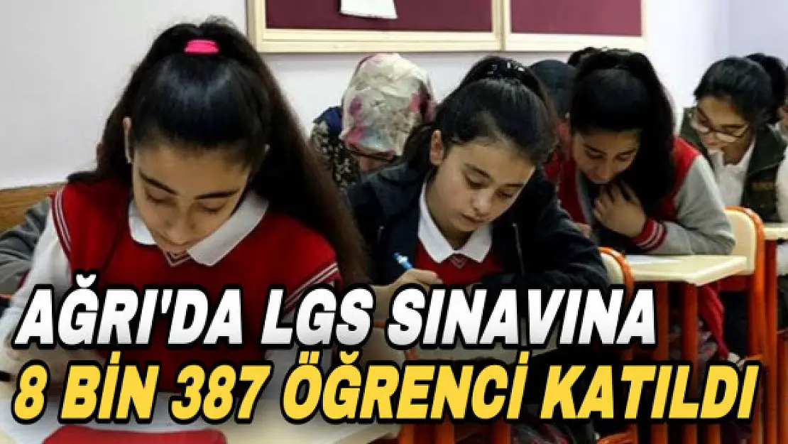 Ağrı'da LGS sınavına 8 bin 397 öğrenci katıldı