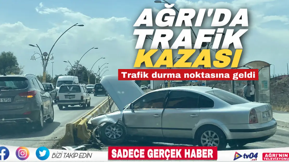 Ağrı'da maddi hasarlı trafik kazası