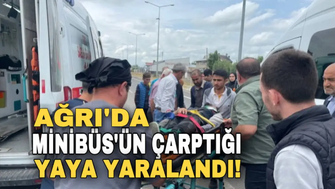 Ağrı'da minibüsün çarptığı yaya yaralandı