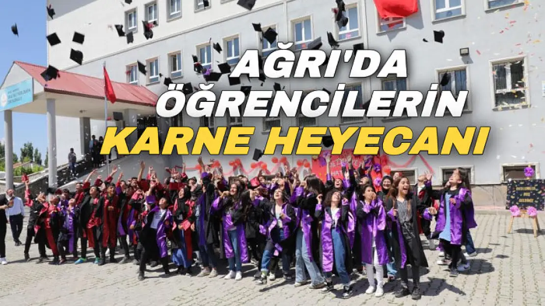 Ağrı'da öğrencilerin karne heyecanı