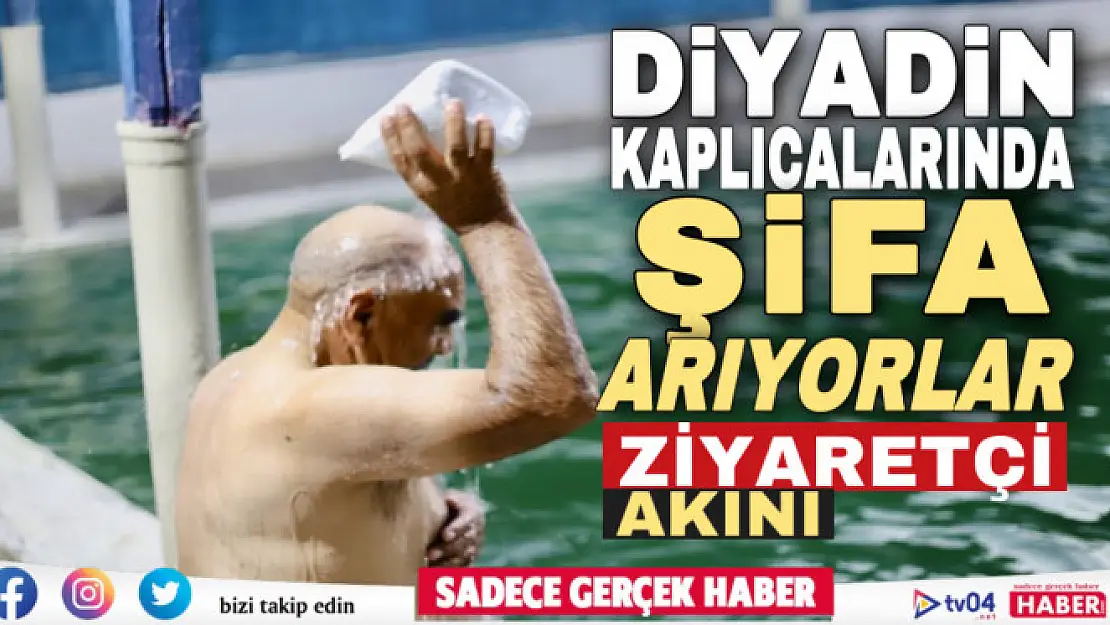 Ağrı'da sıcaklığı 40 dereceyi bulan Diyadin Kaplıcaları'nda şifa arıyorlar