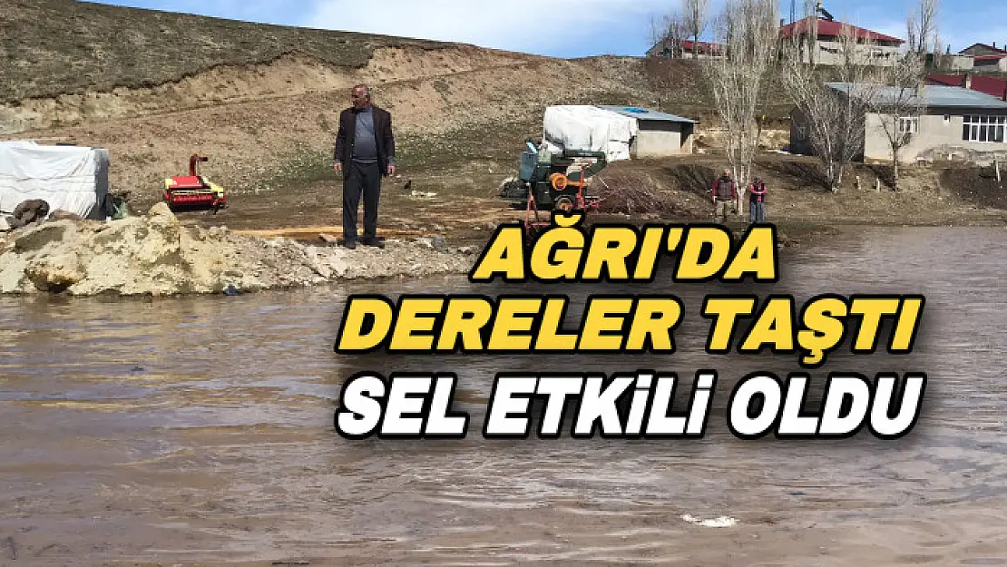 Ağrı'da yağmur ve eriyen kar suları sel oldu