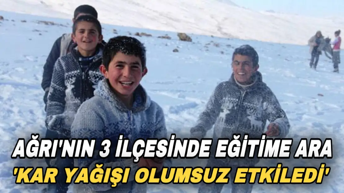 Ağrı'nın 3 ilçesinde eğitime kar engeli