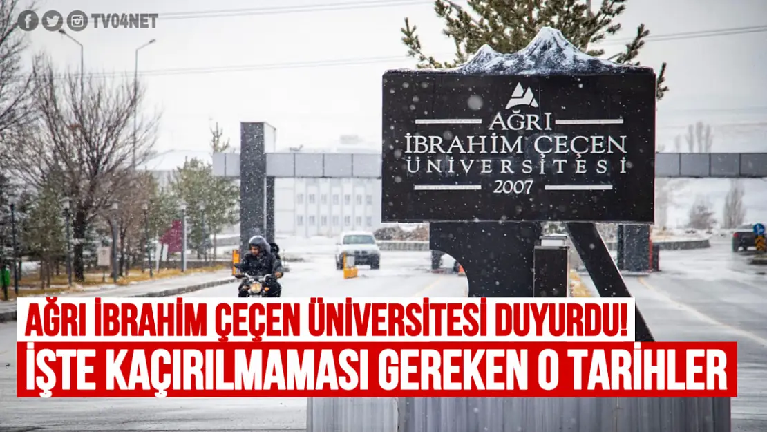 AİÇÜ Kaçırılmaması Gereken O Tarihleri Duyurdu!