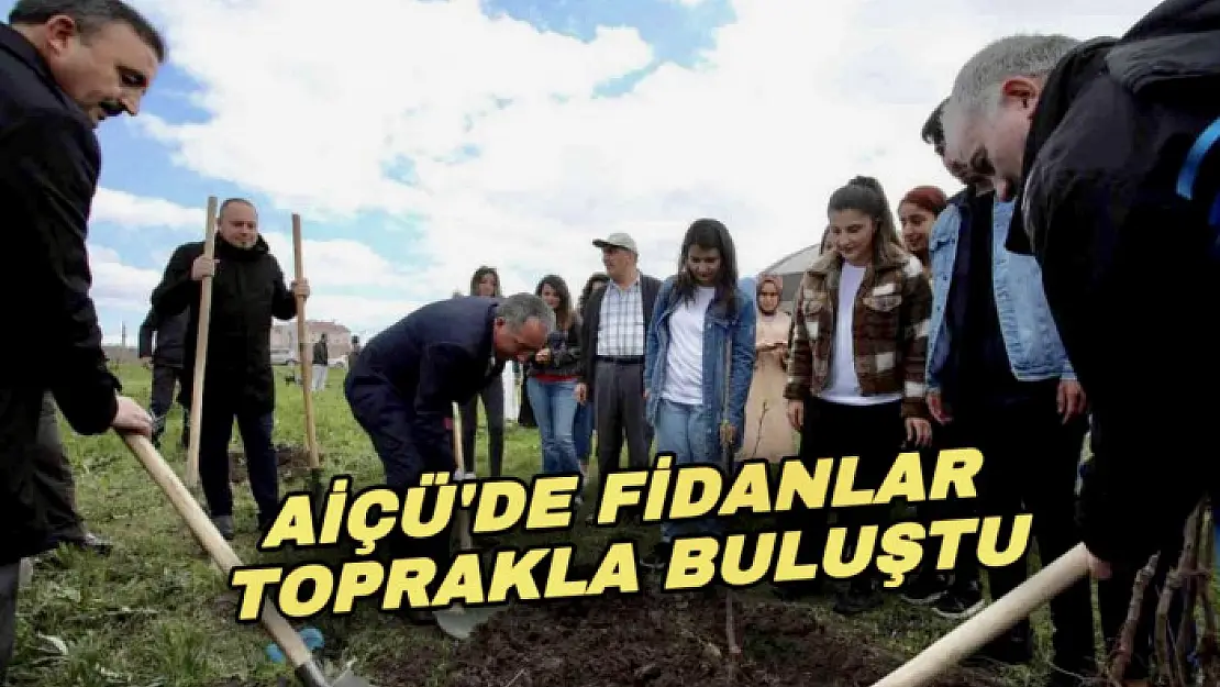 AİÇÜ'de fidanlar meyve vermesi için toprakla buluşturuldu