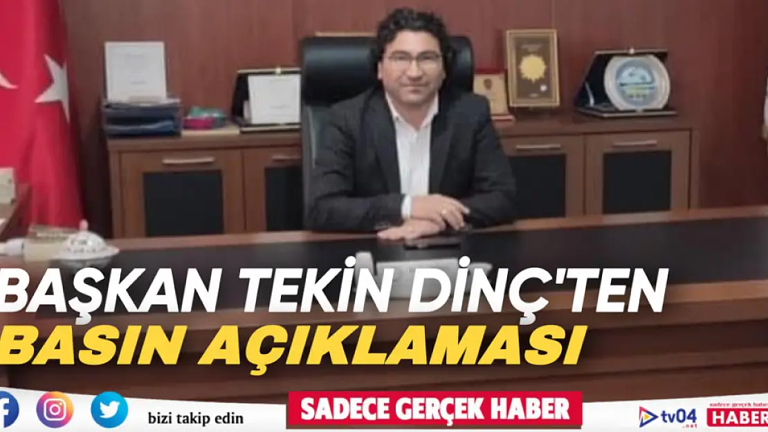 AK Parti Patnos İlçe Başkanı Tekin Dinç'ten Basın Açıklaması