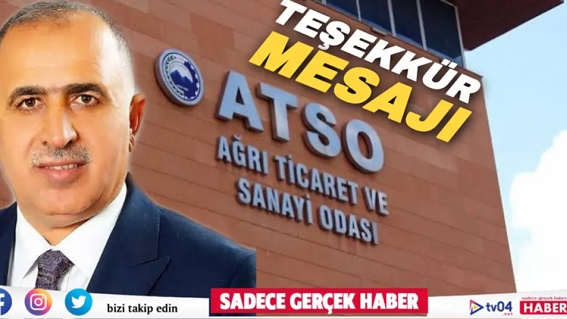 ATSO Başkanı Saim Alpaslan teşekkür mesajı yayınladı