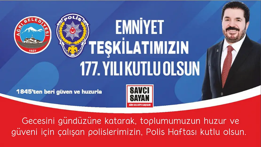 Başkan Savcı Sayan'ın Polis Haftası Mesajı 