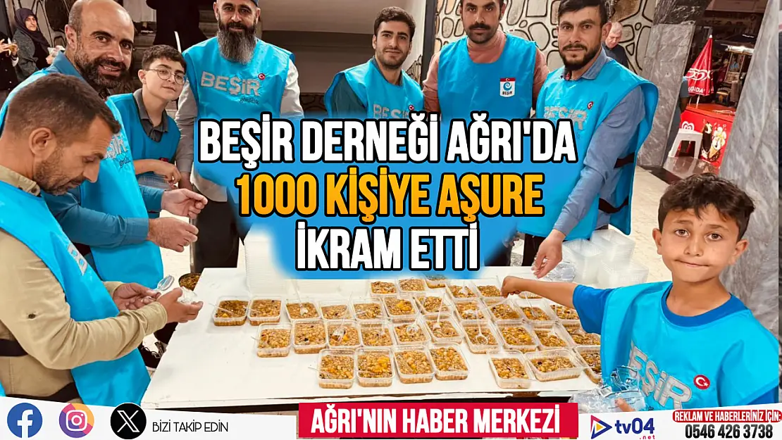 Beşir Derneği Ağrı'da 1000 Kişiye aşure ikram etti