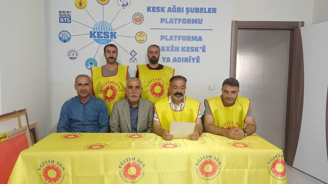 Eğitim-Sen Ağrı Şubesi'nden gözaltılara tepki