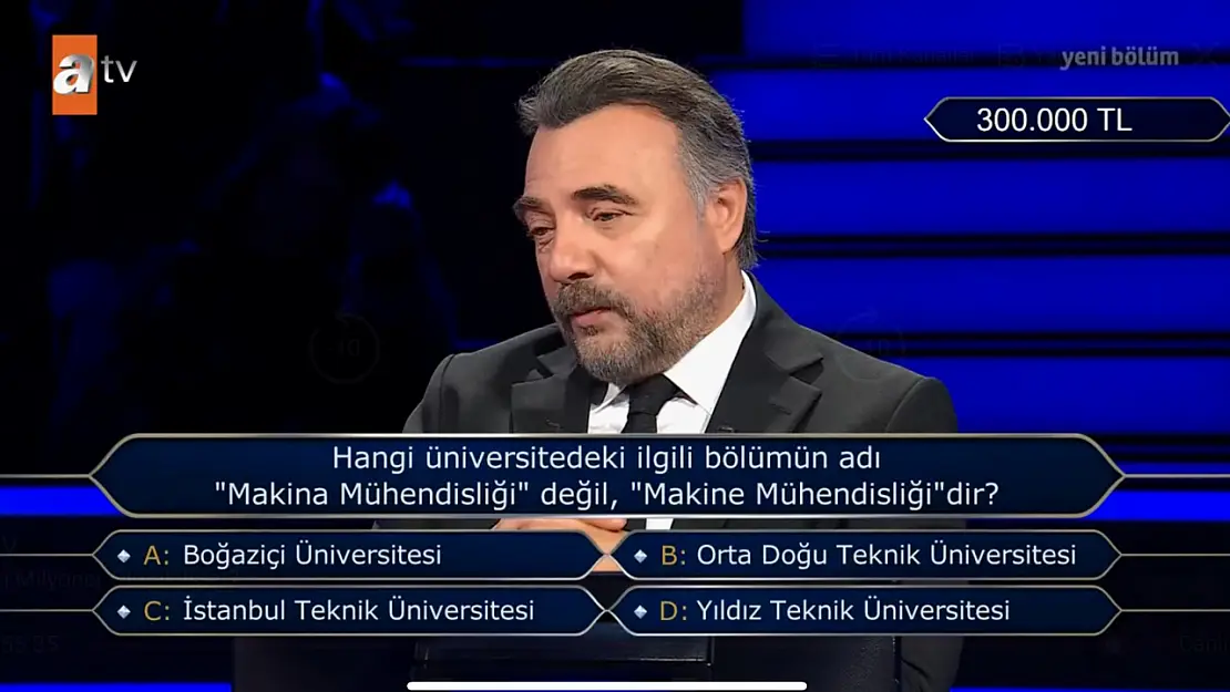 Hangi üniversitede 'makine mühendisliği' yazmaktadır