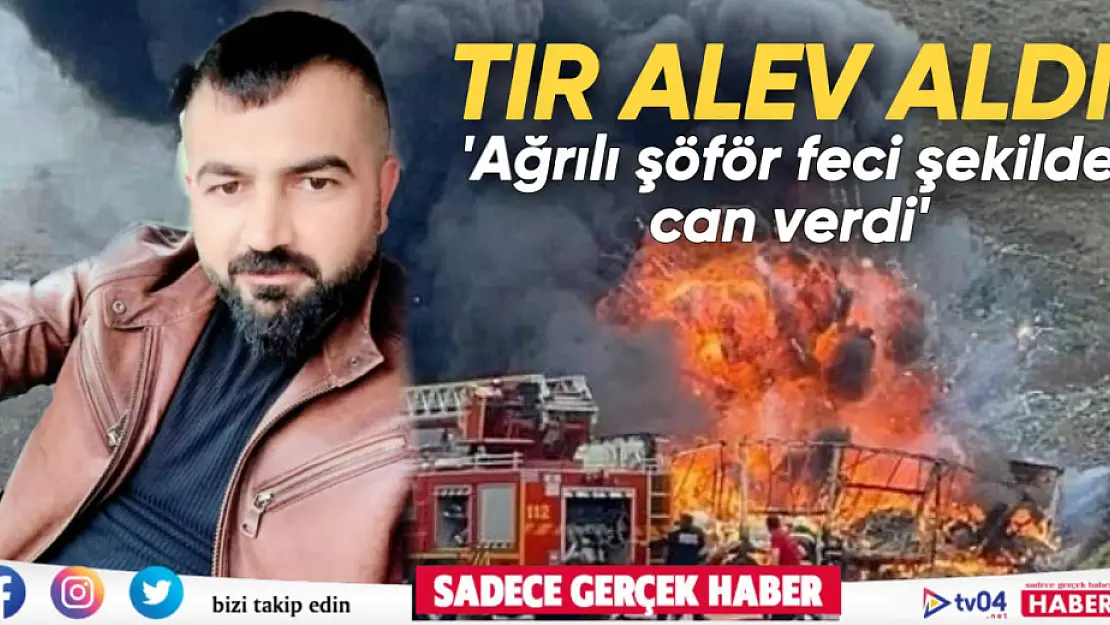 İki tır kafa kafaya çarpıştı! Ağrılı sürücü feci şekilde can verdi