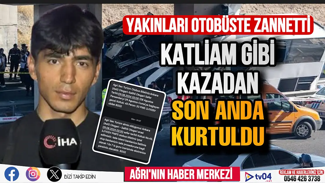 Katliam gibi otobüs kazasından son anda kurtuldu