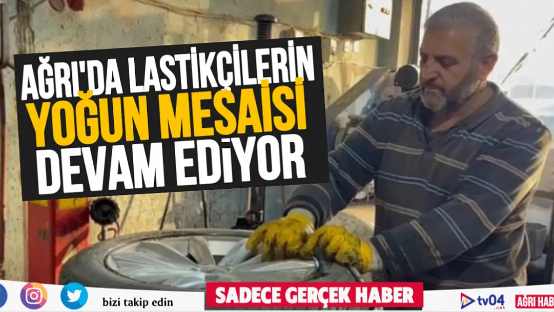 Lastikçilerde kış hazırlıkları devam ediyor