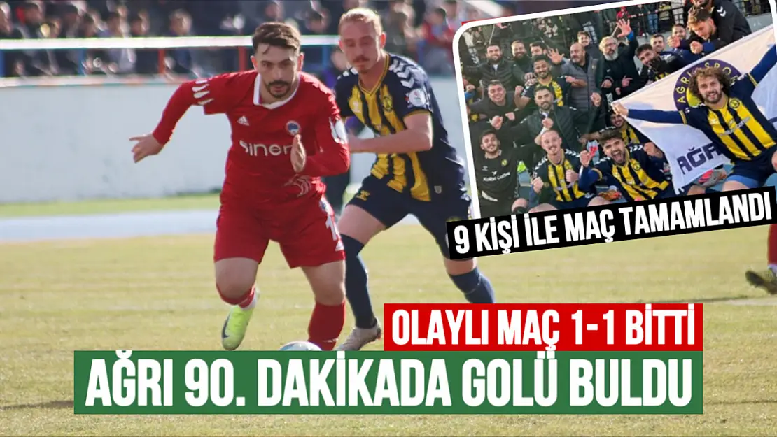 Olaylı Maçta: Kırıkkale FK 1-1 Kolibri Ağrı 1970 Spor: Son Dakika Golüyle Kritik Bir Puan