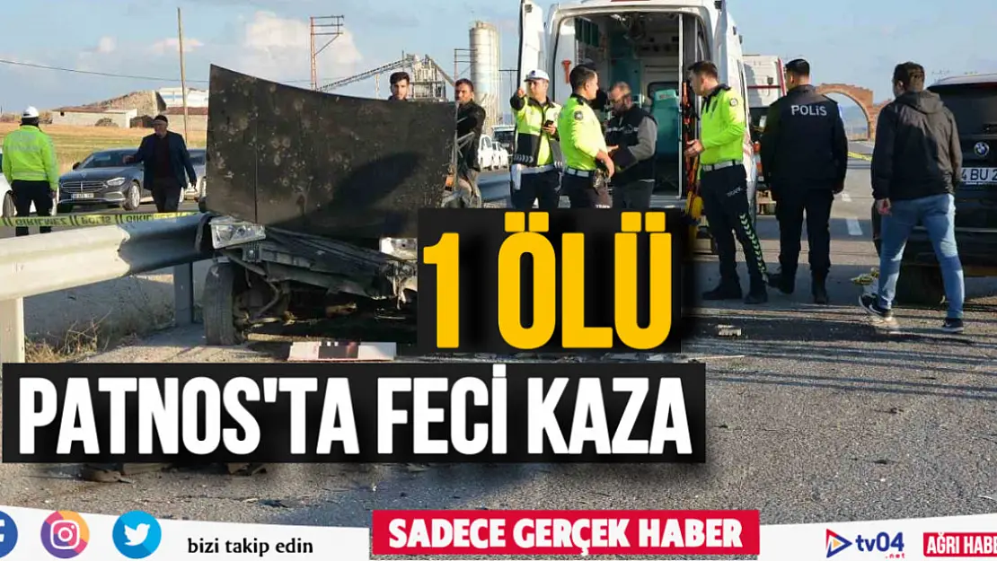 Patnos'ta feci trafik kazası: 1 ölü